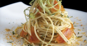 Спагетти с авготарахо (икра кефали)